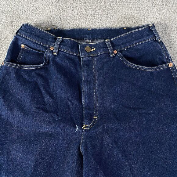 Vintage Lee Riders Jeans Mens 30x29 Blue Polyester Blend USA Union Made (Tag 32) - Picture 2 of 16